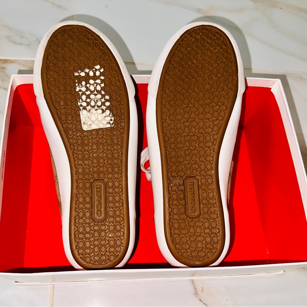 COACH Brown Leather Barrett Sneakers - Picture 3 of 7
